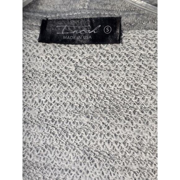 Inoah Punk BEACH Terry Open Hoodie Small Gray Graphic Kitchen Pockets EUC - Picture 4 of 7